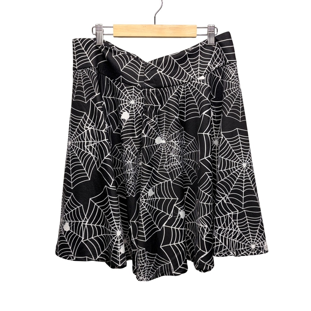 SHEIN Curve Spider Cobweb Skirt 1X Witchy Halloween Goth Whimsigoth Costume
